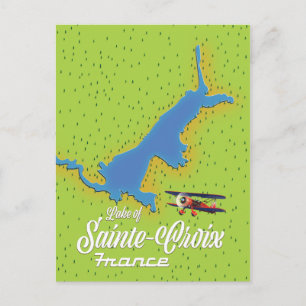 Carte Postale Plan du lac de Sainte-Croix France