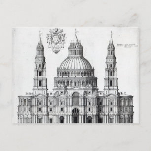 Carte Postale Plan pour Saint-Pierre, Rome, 1539