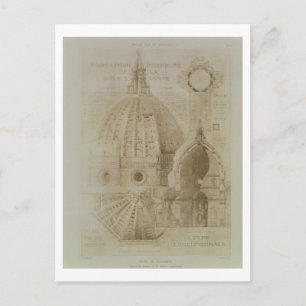 Carte Postale plan, section et elevation de la cathédrale de Flo