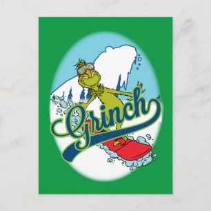 Carte Postale Planche à neige du Grinch