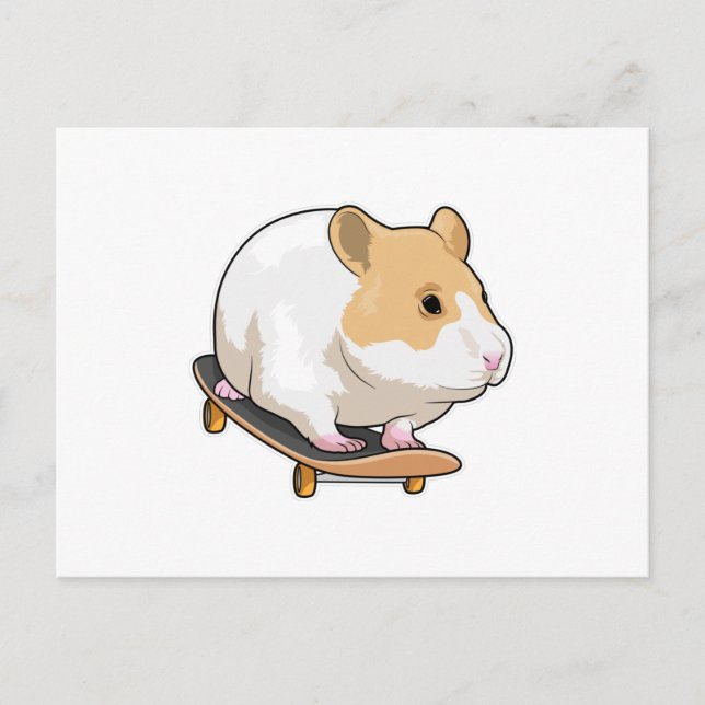 Carte Postale Planche à roulettes pour hamster (Devant)