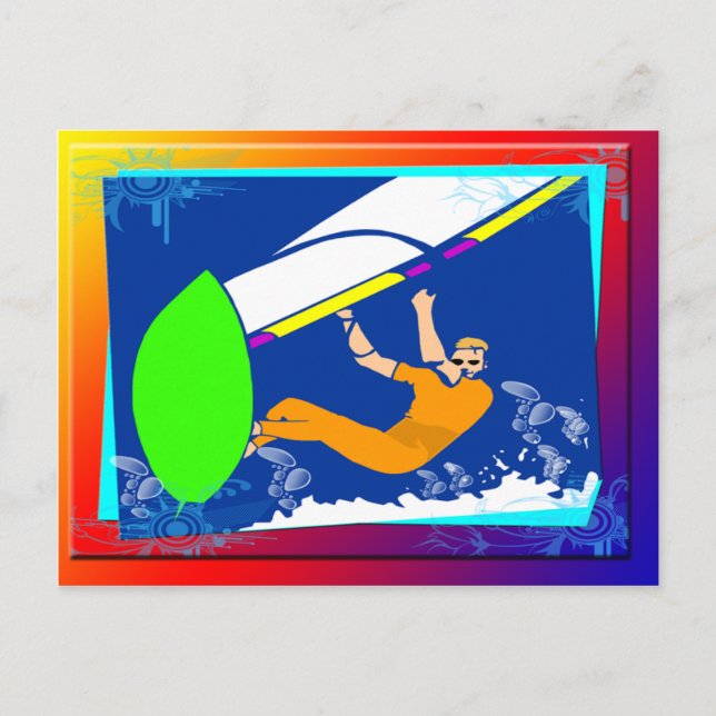 Carte Postale Planche à voile (Devant)