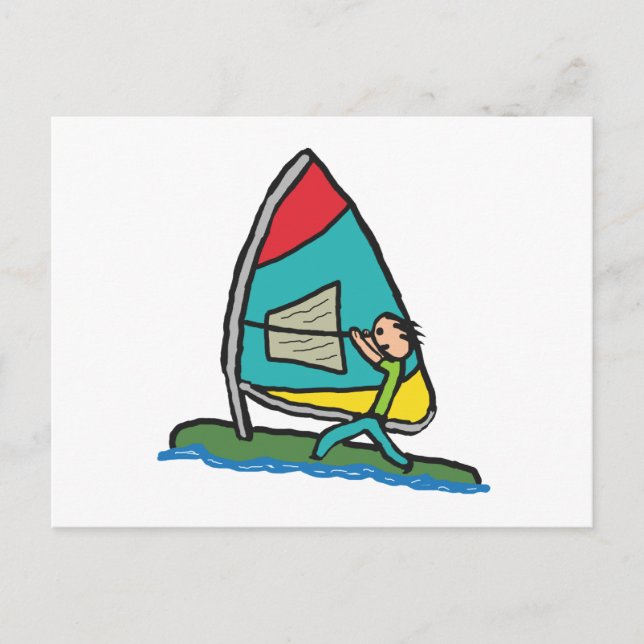 Carte Postale Planche à voile (Devant)