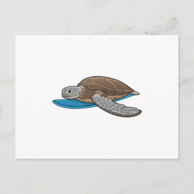 Carte Postale Planche de surf Turtle Surfer (Devant)