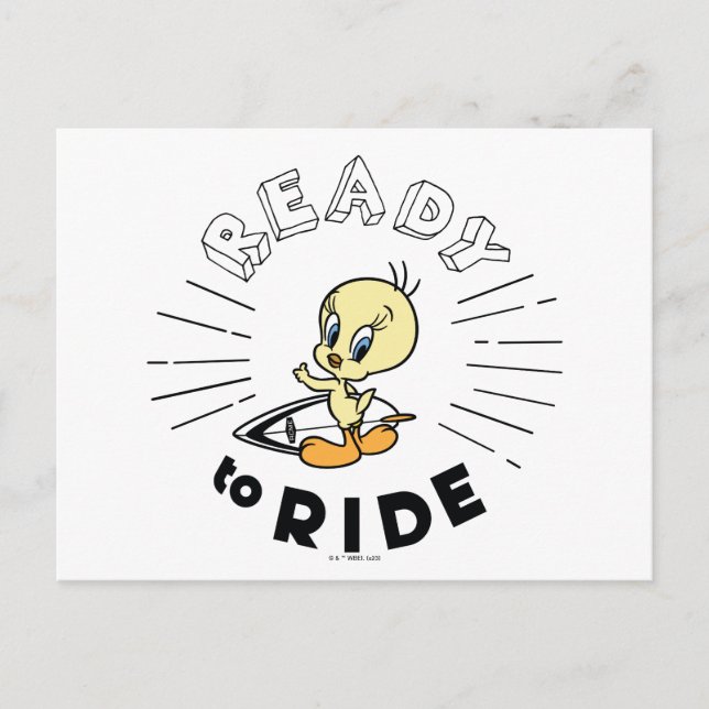 Carte Postale Planche de surf TWEETY™ - Prêt à surfer (Devant)