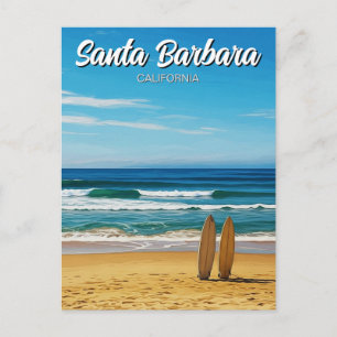 Carte Postale Planches de surf à Santa Barbara Californie