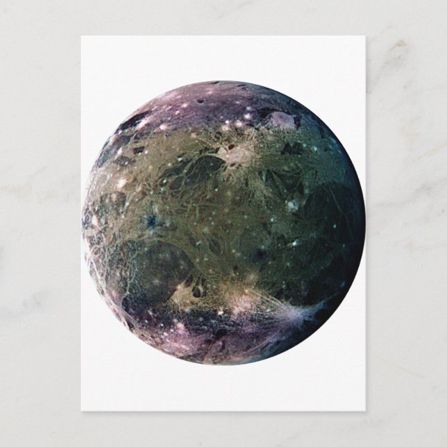Carte Postale PLANET JUPITER'S LUNE GANYMEDE (système solaire) ~ (Devant)
