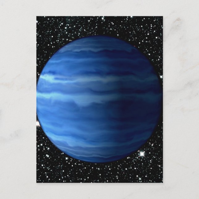Carte Postale PLANET URANUS v.2 arrière - plan étoile (système s (Devant)