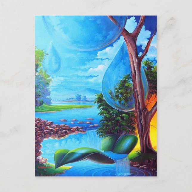 Carte Postale PLANETA ÁGUA - Leomariano artista plastico (Devant)