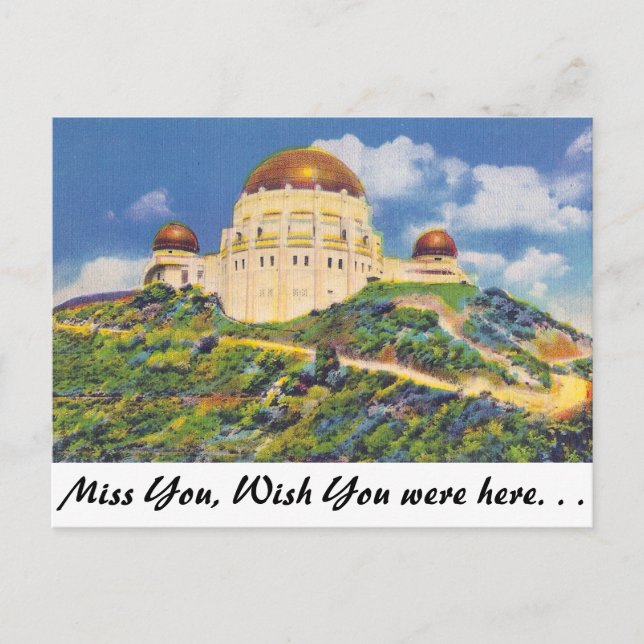 Carte Postale Planétarium, parc Griffith (Devant)
