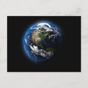 Carte Postale Planète magnifique en 3D