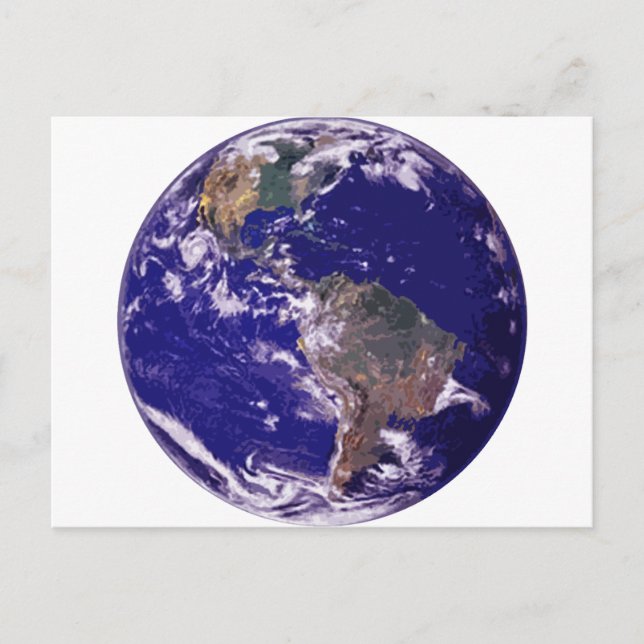 Carte Postale Planète Terre (Devant)