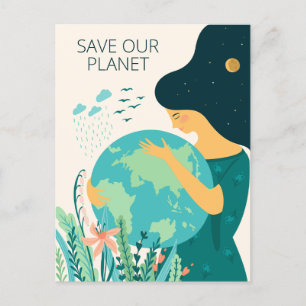 Carte Postale Planète Terre mère