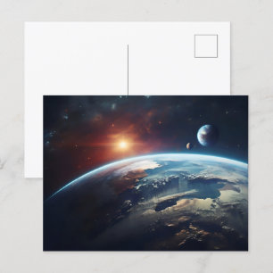 Carte Postale Planète terrestre de l'espace