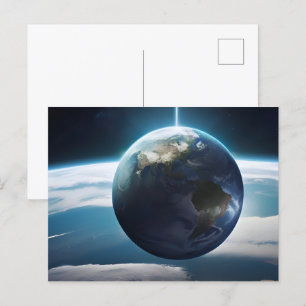 Carte Postale Planète terrestre de l'espace