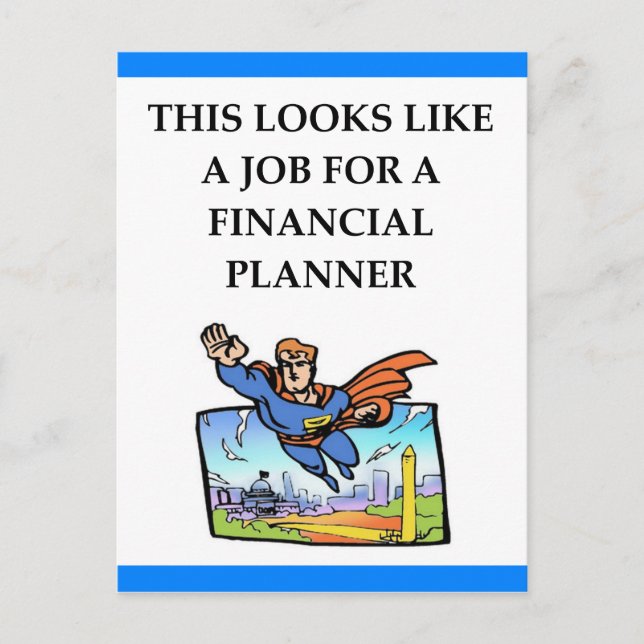 CARTE POSTALE PLANIFICATEUR FINANCIER (Devant)
