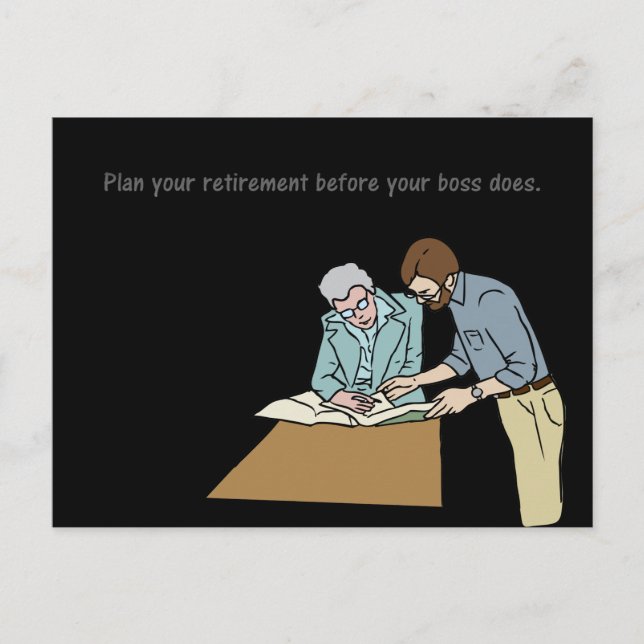 Carte Postale Planifiez votre retraite avant votre patron (Devant)