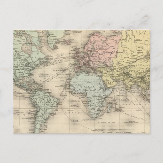 Carte Postale Planisphere (Devant)