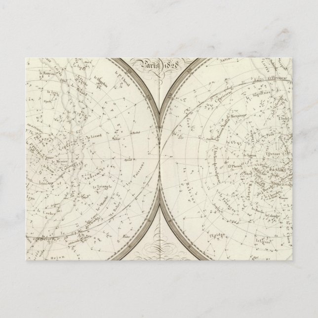 Carte Postale Planisphères célestes - Céleste (Devant)