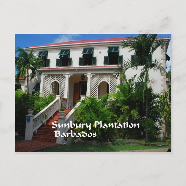Carte Postale Plantation de Sunbury en Barbade (Devant)