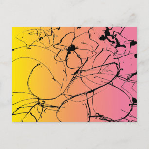 Carte Postale Plante de coucher de soleil Abstrait