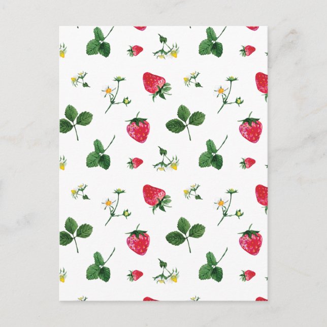 Carte Postale Plantes de fraises (Devant)