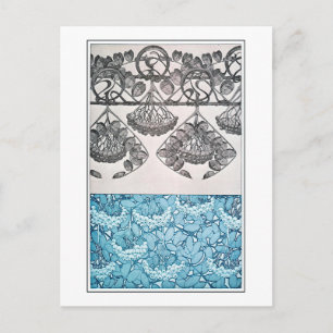 Carte Postale Plantes de style Art Nouveau, Mucha