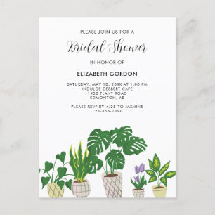 Carte Postale Plantes en pot d'intérieur pour Baby Shower de mar