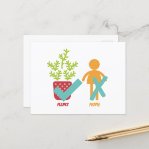 Carte Postale Plants Yes People No