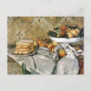 Carte Postale Plaque avec fruits et doigts éponges - Cézanne