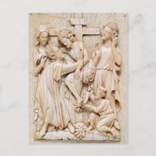 Carte Postale Plaque avec la descente de la Croix