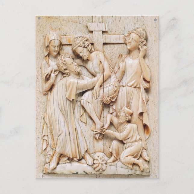 Carte Postale Plaque avec la descente de la Croix (Devant)