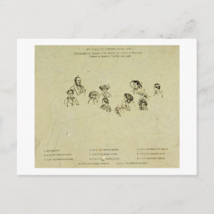 Carte Postale Plaque clé du portrait de la famille royale à Osbo