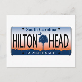 Carte Postale Plaque de licence HILTON HEAD