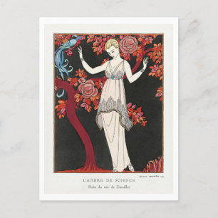 Carte Postale Plaque de mode Art déco de la soirée Gown par Barb