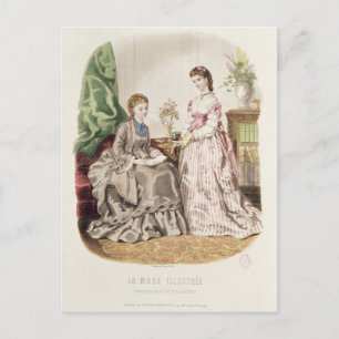 Carte Postale Plaque de mode montrant des robes