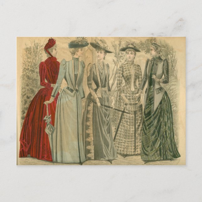 Carte Postale Plaque de mode victorienne (Devant)