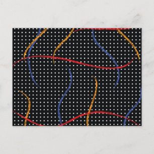 Carte Postale Plaque et points de peinture rétro