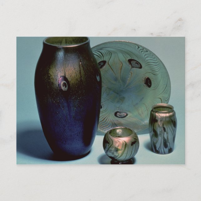 Carte Postale Plaque et vases de favoritisme Tiffany (Devant)