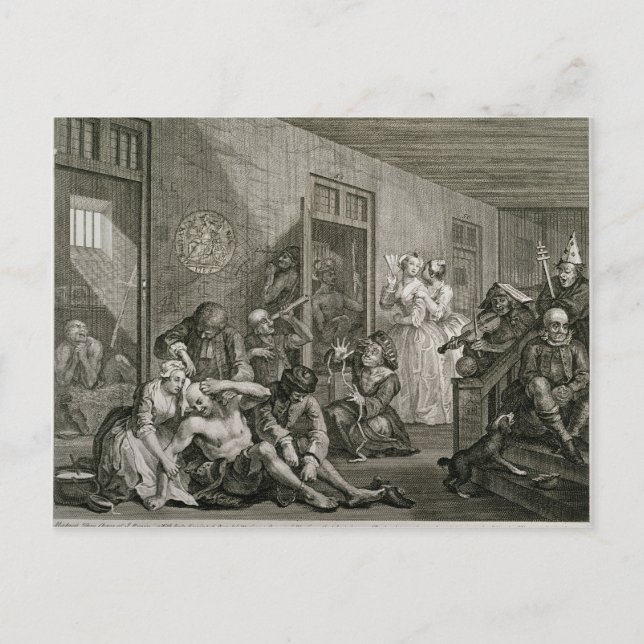 Carte Postale Plaque VIII du Progrès d'A Rake, 1735 (Devant)