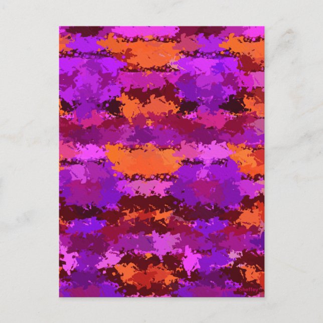 Carte Postale Plaques de violet et d'orange (Devant)