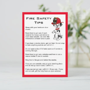 Carte postale plate avec des conseils de sécurité 