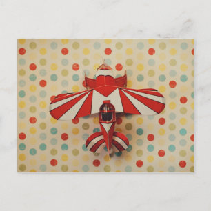 carte postale plate de papier