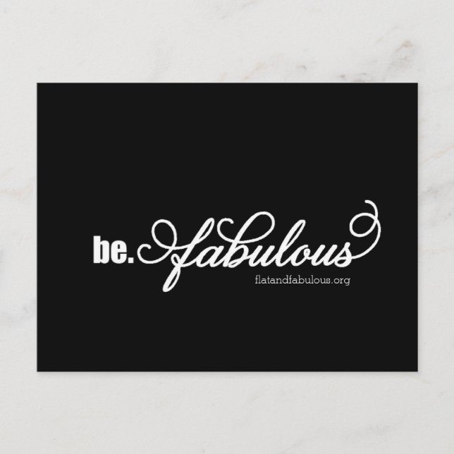 Carte postale plate et fabuleuse (Devant)