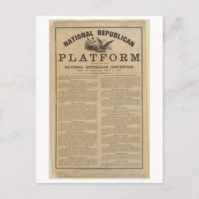 Carte Postale Plate-forme de convention nationale républicaine 1 (Devant)