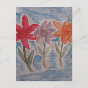 Carte postale plate Lily Flowers