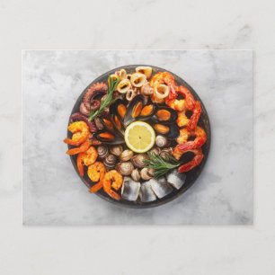 Carte Postale Plateau de fruits de mer