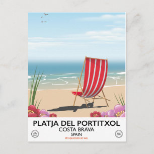 Carte Postale Platja del Portitxol, Costa Brava, Espagne