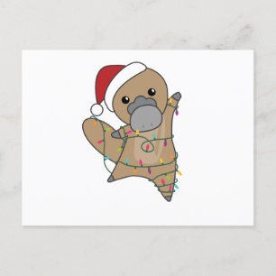 Carte Postale Platypus Tableaux de Noël Sweet Animaux