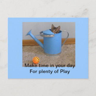 Carte Postale Play kitty Postcard